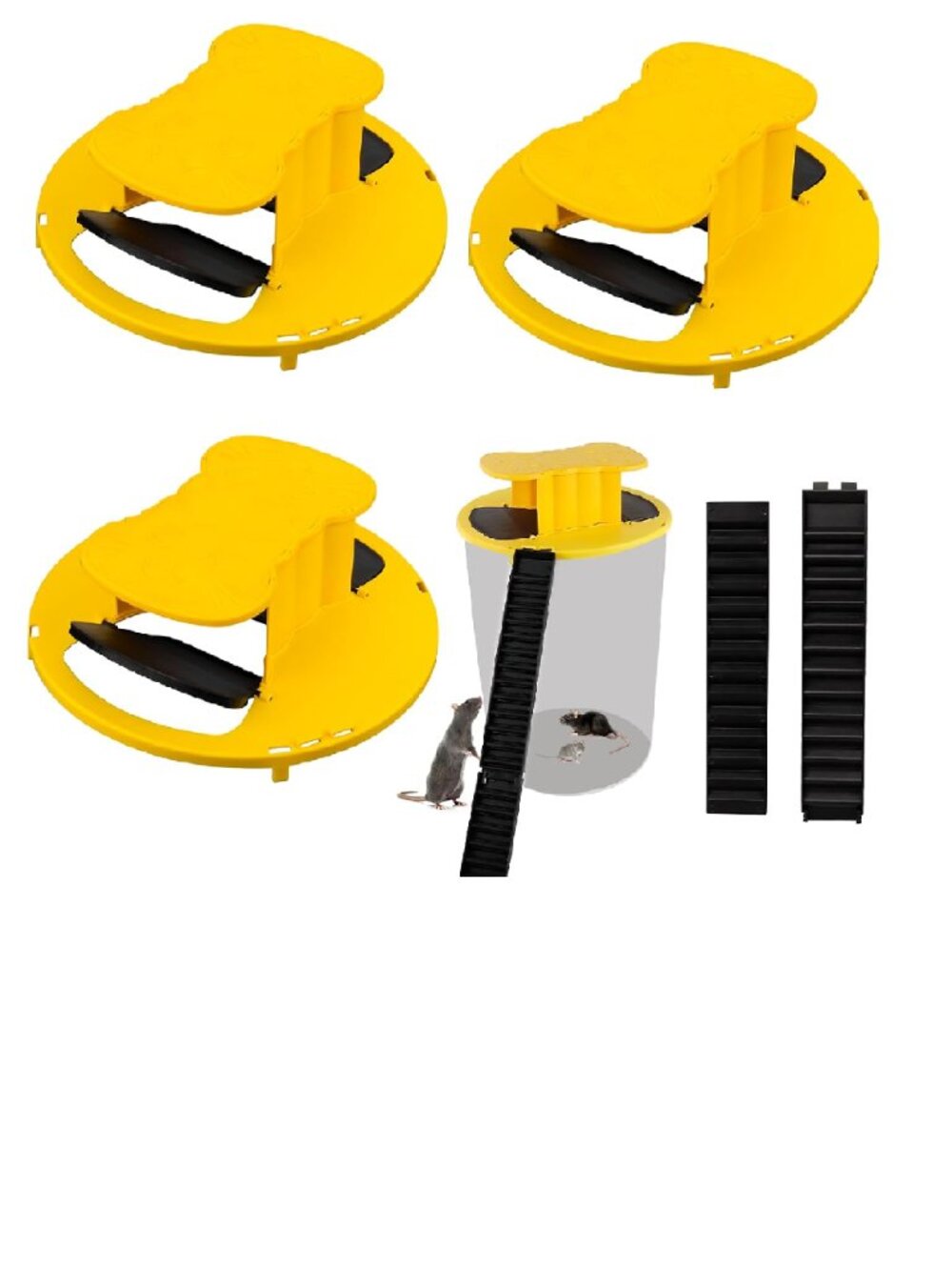 3 pack Mouse Trap Bucket,Bucket Lid Mouse Rat Trap 5 Gallon Bucket Compatible